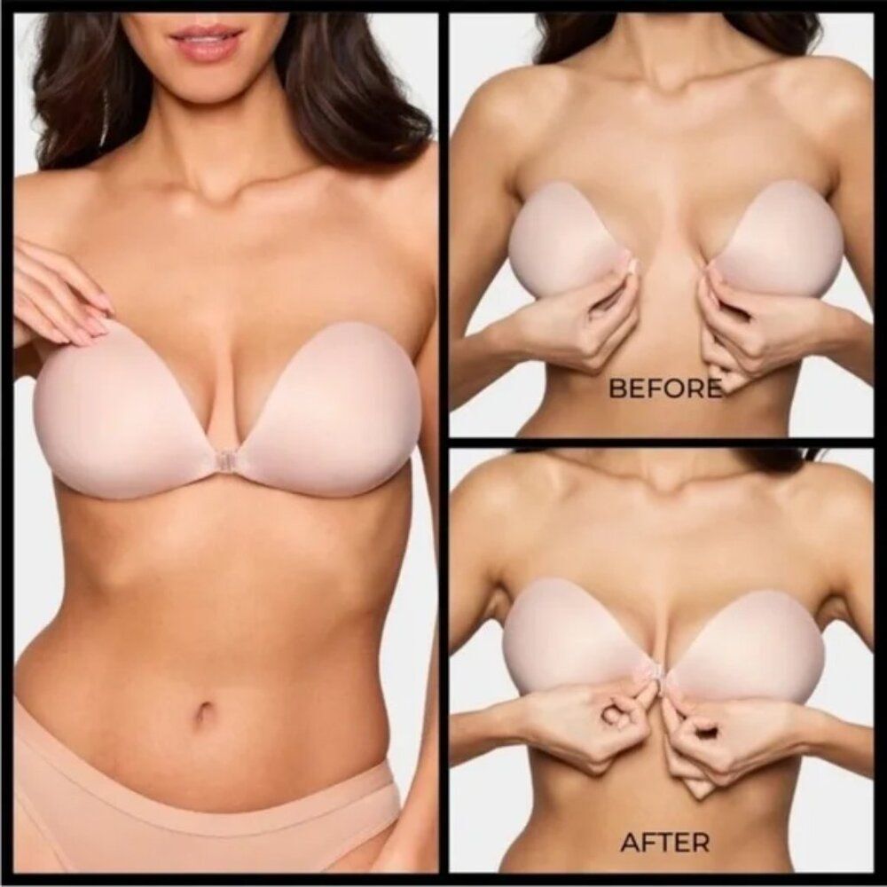 Boomba Magic Padded Sticky Bra Beige Size D - New